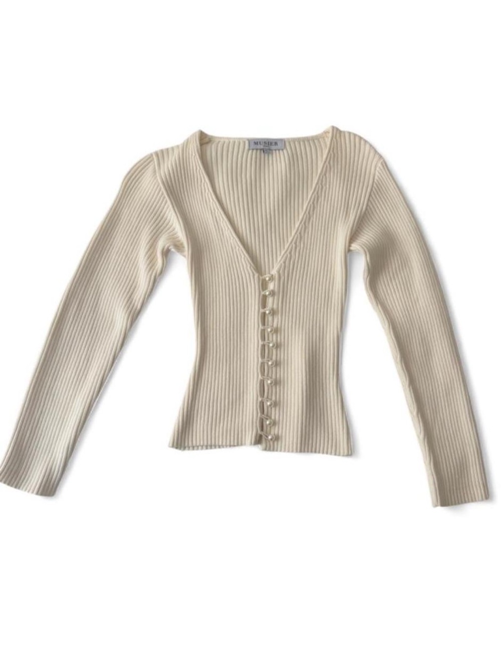 Musier Paris Pearl Button Cardigan